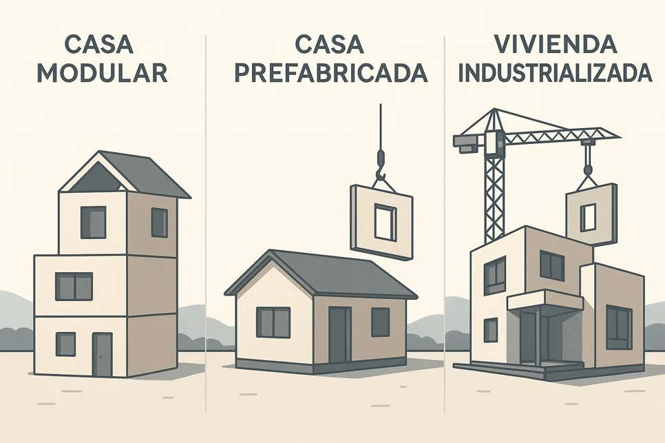 diferencias entre casa modular, prefabricada e industrializada